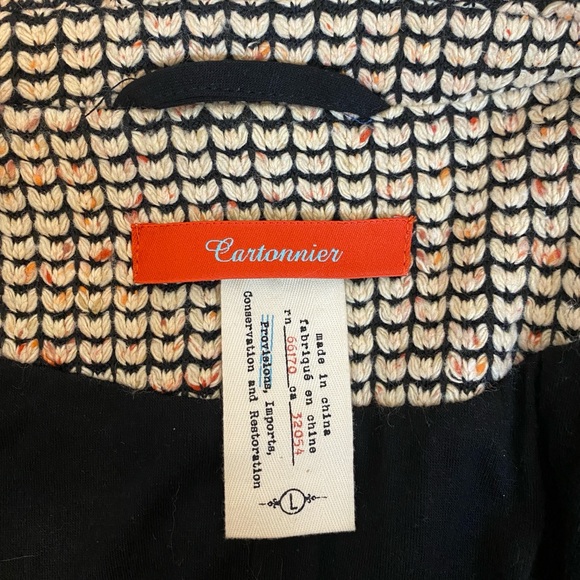 Cartonnier Anthropologie Tweed Blazer Size Large - Picture 2 of 5